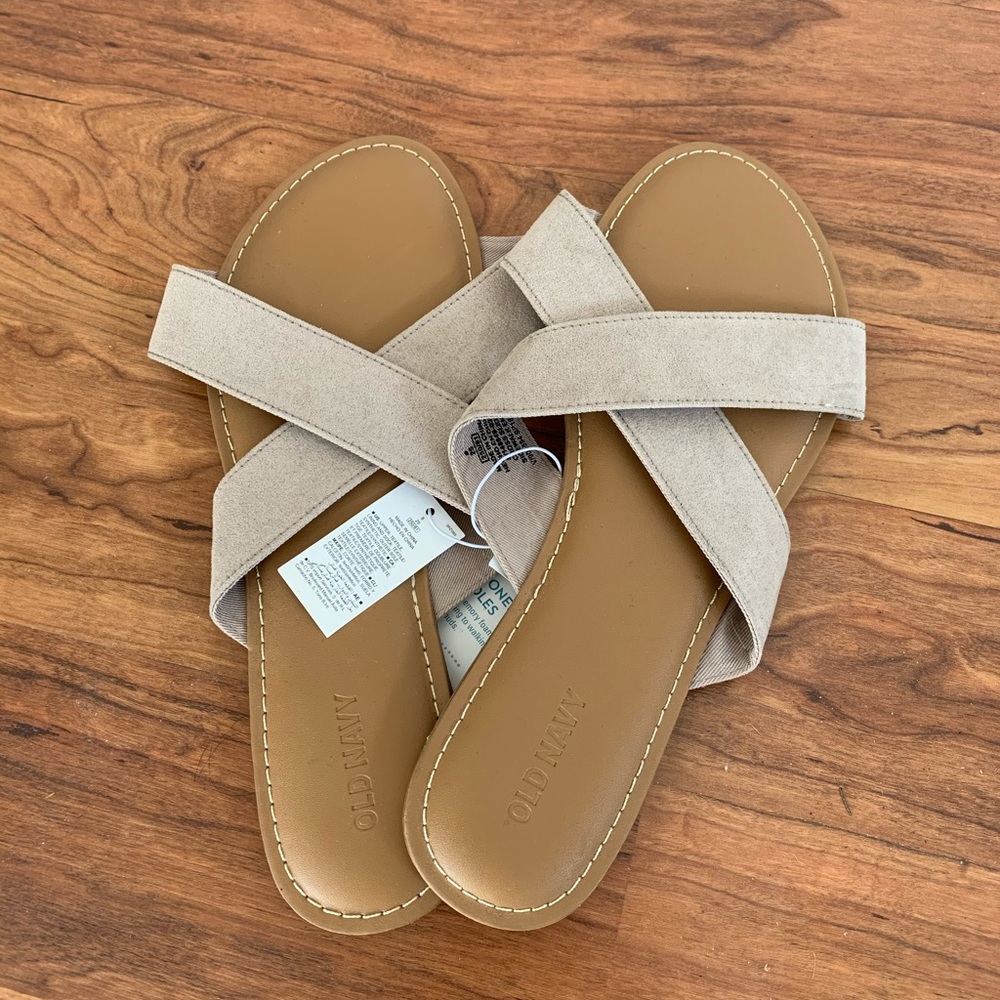 Old Navy faux suede sandal slides